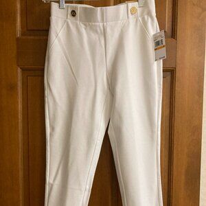 Michael Kors White Pull-on Ankle Pants